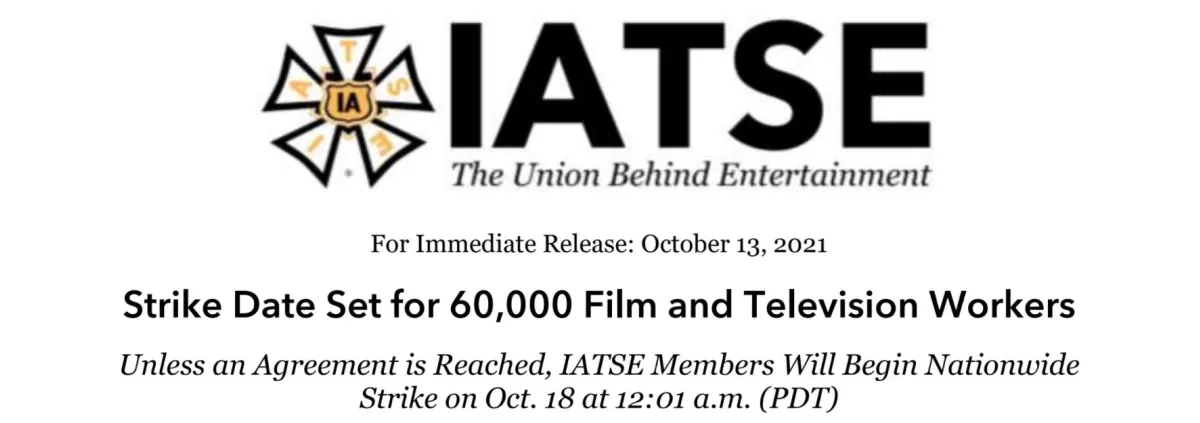 Joint IATSE Statement calling for Strike Deadline