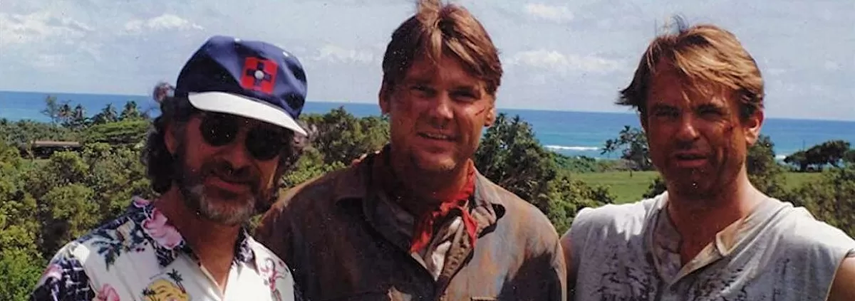 Steven Spielberg, Norman Howell and Sam Neill on Jurassic Park (1993) 